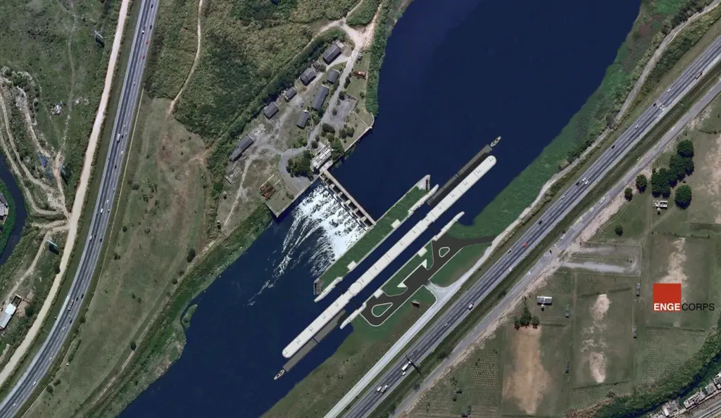 The lock’s site is strategically located between Dutra and Ayrton Senna highways