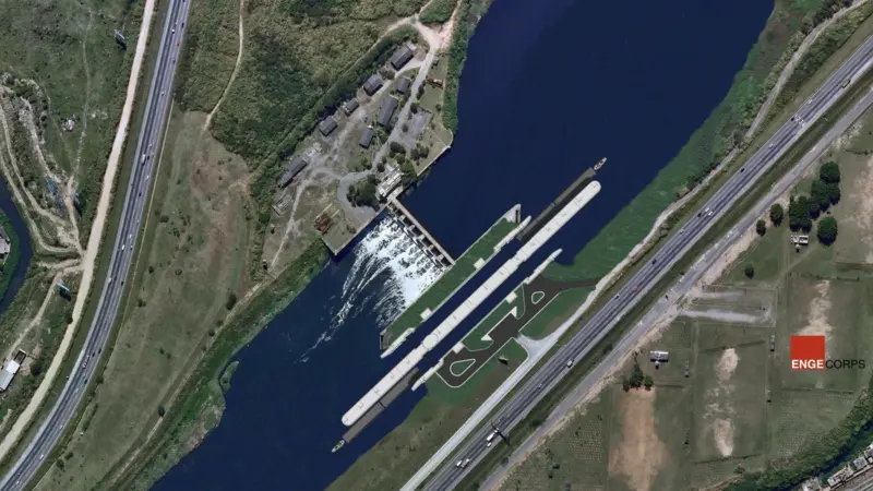 The lock’s site is strategically located between Dutra and Ayrton Senna highways