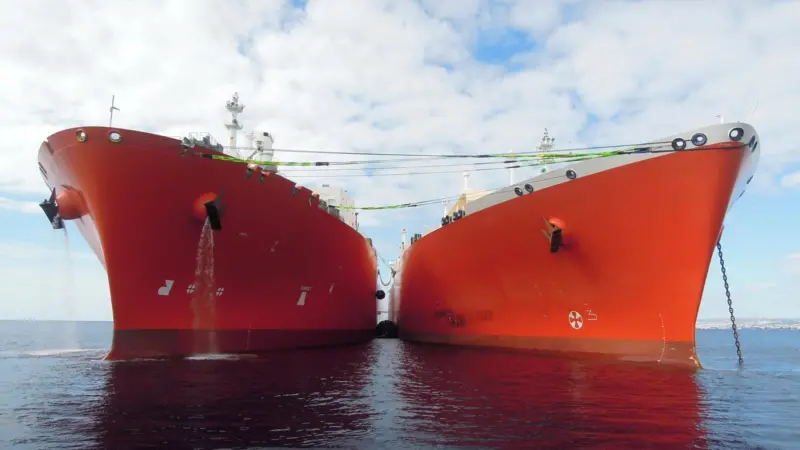 Fendercare supplied Yokohama Jumbo fenders for the operations and additional ship-specific mooring equipment