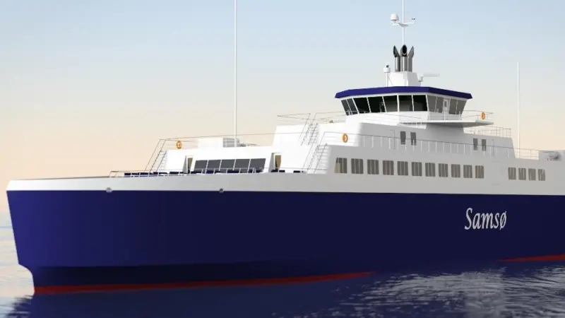 The new ferry will be the 'first' LNG-powered ferry for Denmark