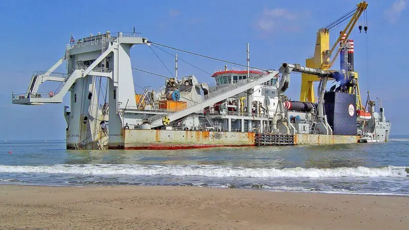 Jan De Nul deployed one of its cutter suction dredgers