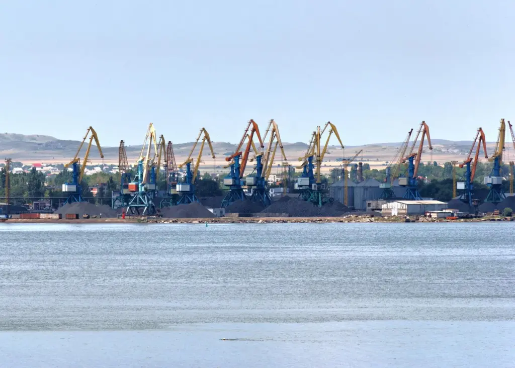 Muscle: Crimea's Kerch shows off its bulk, but could it be useful for Russia? Credit: A Malev