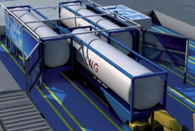 Mobile LNG tank system developed by FSG for its new SeaRoad ro-ro contract