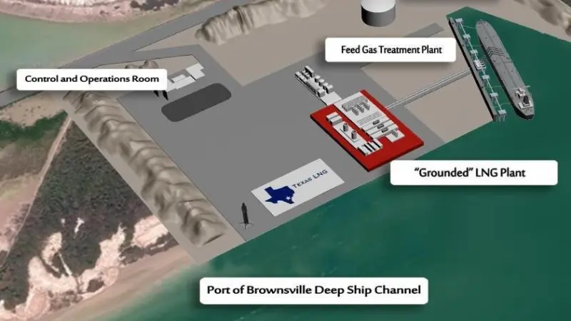 Texas LNG's 100-acre site will have deepwater frontage to the Port of Brownsville shipping channel