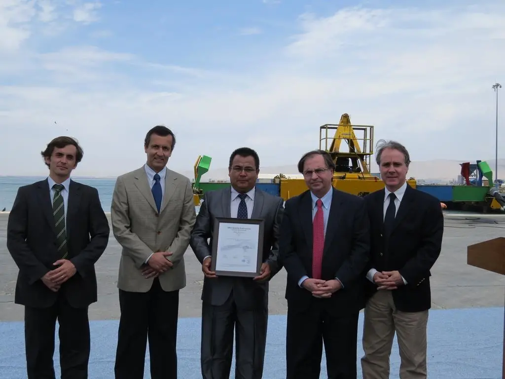 The port of Arica reduced carbon emissions with 5,2% within the first year.