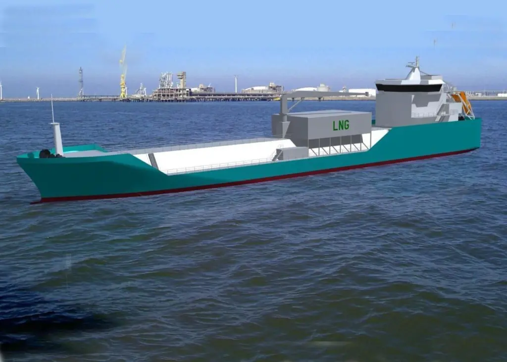 he LNG bunker barge is to be built in Korea to BV class