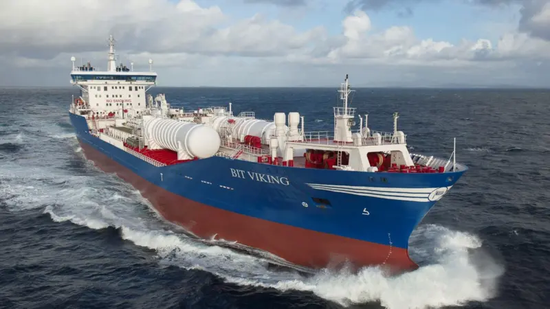 ‘Bit Viking’ was the first ship to be converted to use LNG as fuel Photo: DNV GL