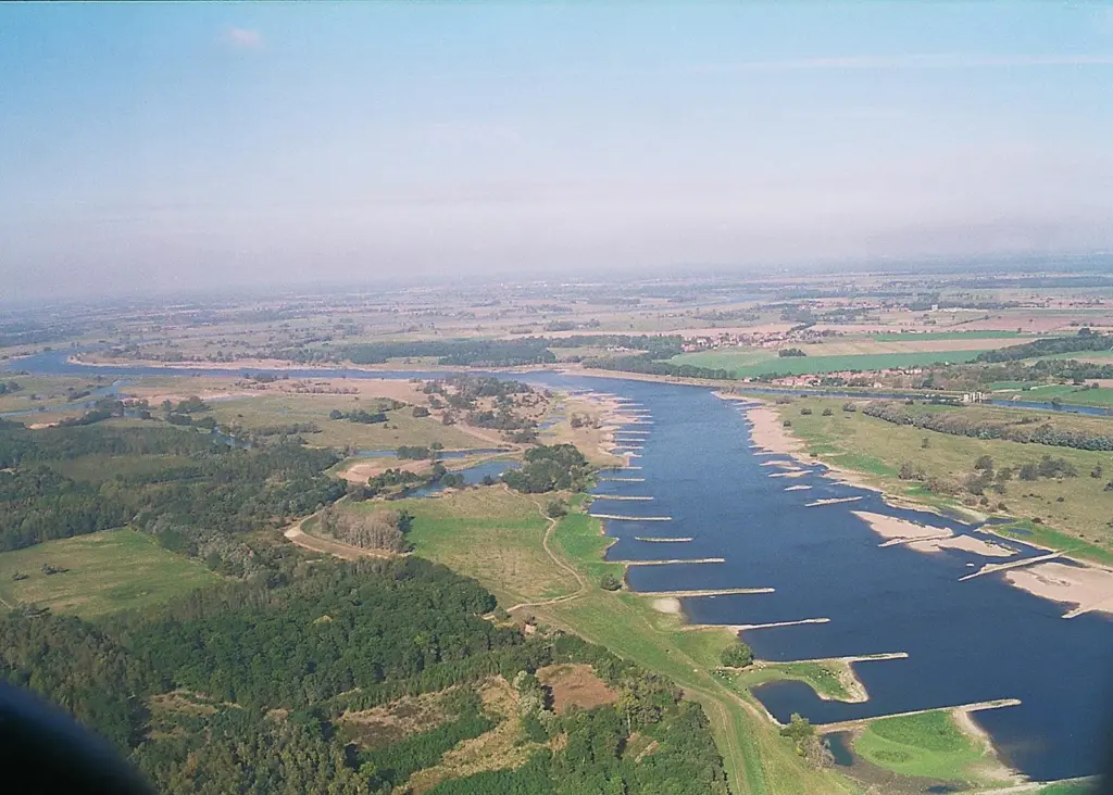 The River Elbe is an important shipping connection between the North Sea and the Port of Hamburg