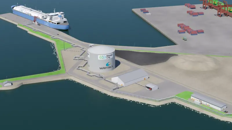 The turnkey delivery of the first import terminal supplied by Wärtsilä includes complete unloading, storing and regasification equipment for LNG