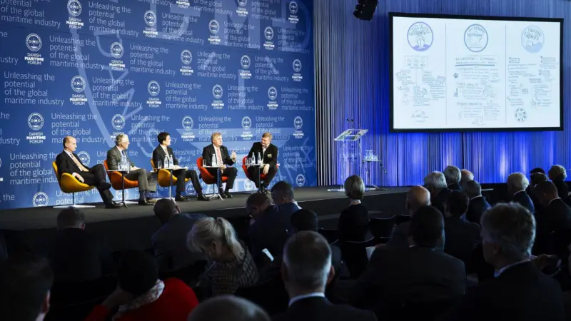 The inaugural Danish Maritime Forum saw a plenary discussion on the new report called Unleashing the potential of the global maritime industry Photo: Flickr/Danish Maritime Days