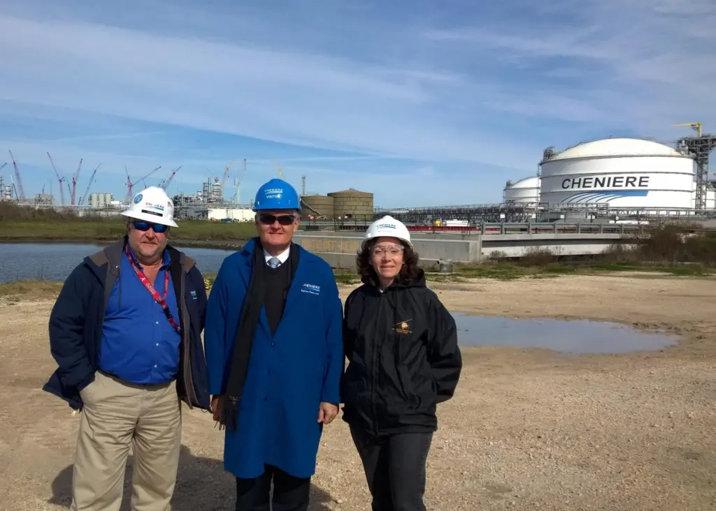 The Cheniere gas liquefaction plant located in Louisiana is under construction and expected to begin operations in 2016