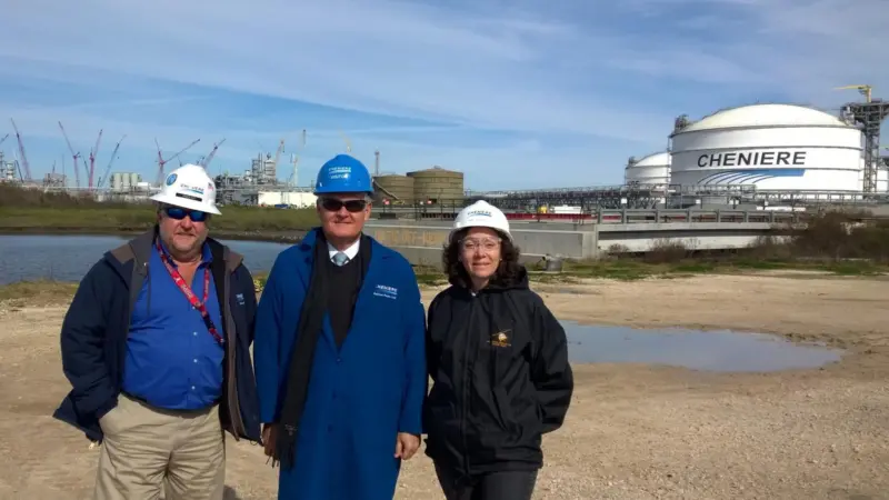 The Cheniere gas liquefaction plant located in Louisiana is under construction and expected to begin operations in 2016