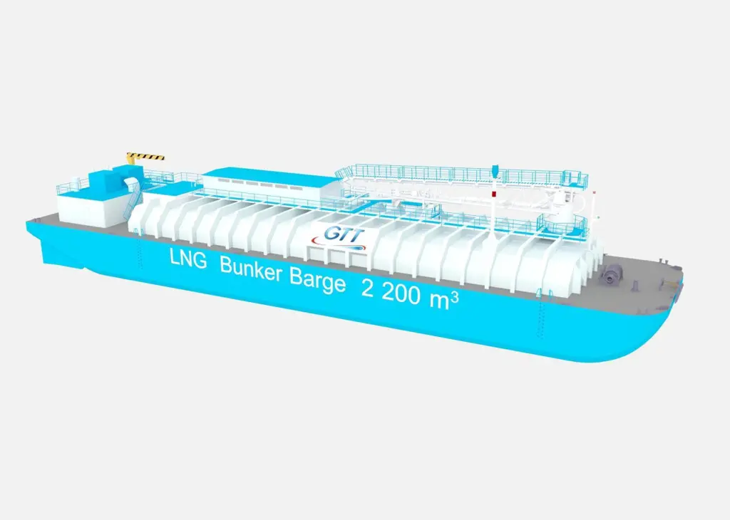The 2,200m³ LNG barge will be North America's first