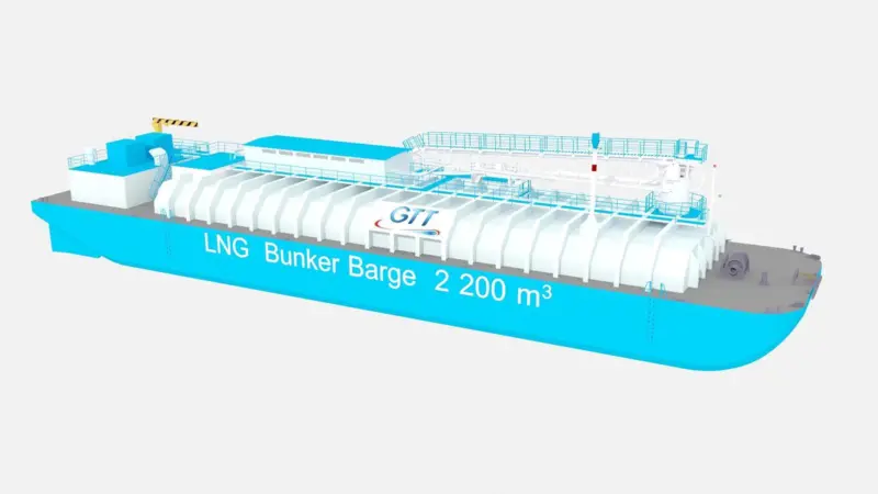 The 2,200m³ LNG barge will be North America's first