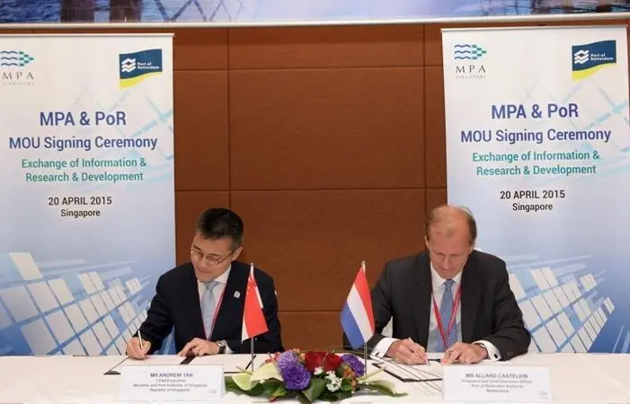 Under the MOU, the two authorities will exchange information on standards, procedures and regulatory frameworks of bunkering and other marine