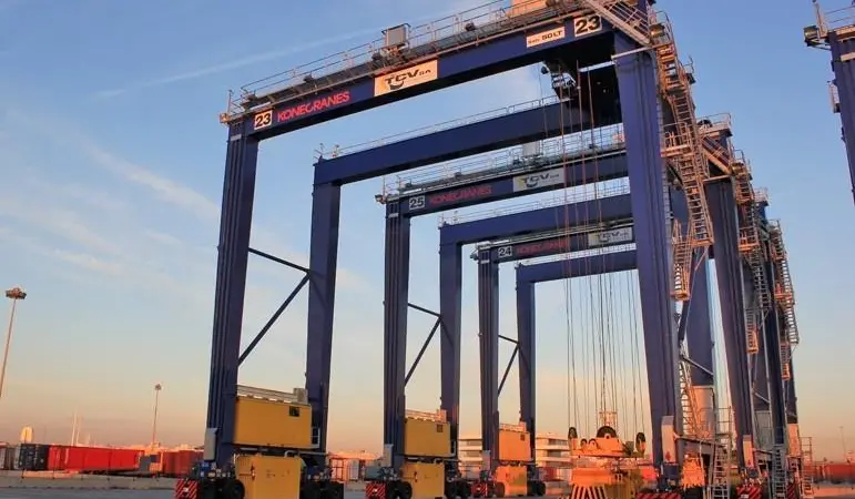 The 16-wheel RTGs will be equipped with Konecranes’ active load control