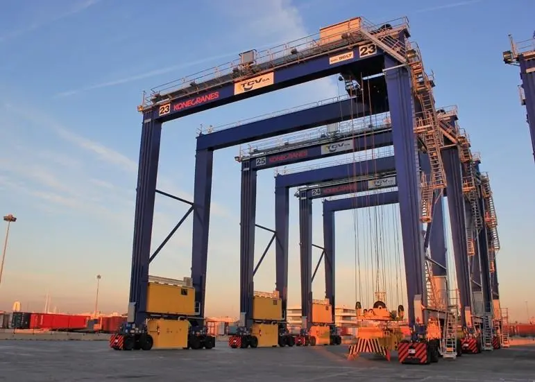 The 16-wheel RTGs will be equipped with Konecranes’ active load control