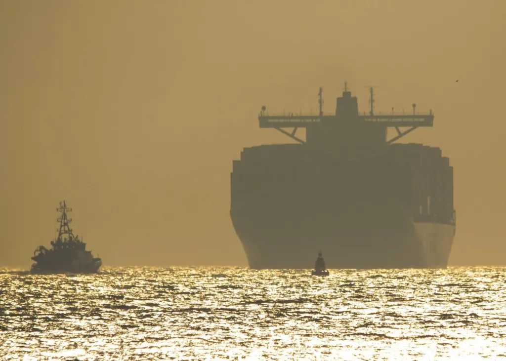 Big business: larger ships are a defining feature of the East-West container trades. Credit: Ramon Harkema