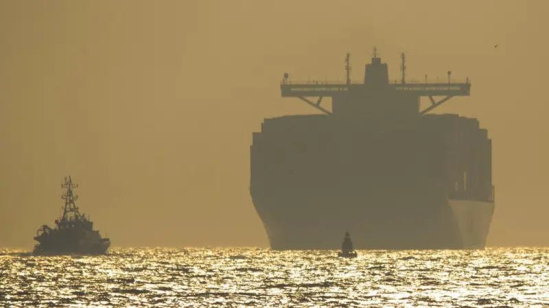 Big business: larger ships are a defining feature of the East-West container trades. Credit: Ramon Harkema