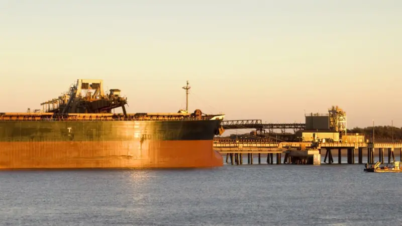 Not all bad: A price drop in bulk cargo has seen iron ore deliveries surge at Hedland