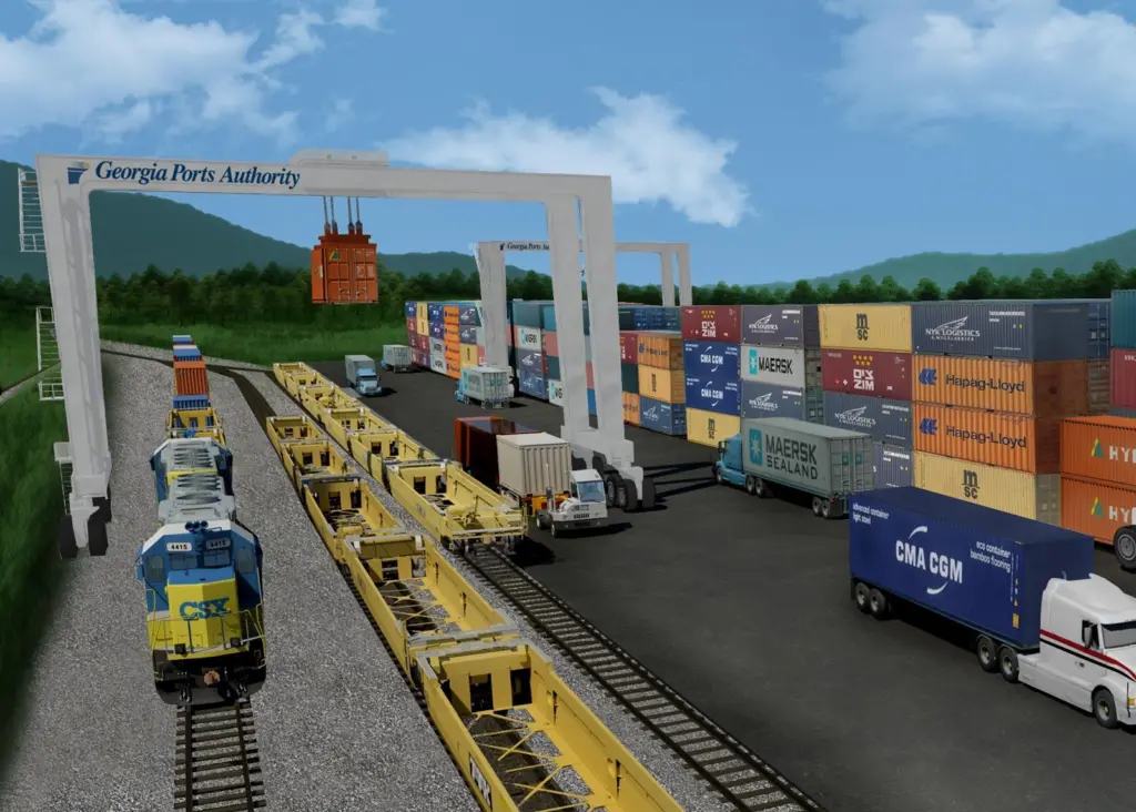 Appalachian Regional Port will deliver goods more efficiently to the GPA's Garden City Terminal. Photo: Georgia Ports Authority/Stephen B. Morton