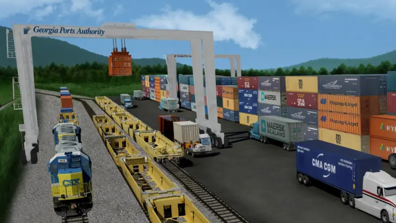 Appalachian Regional Port will deliver goods more efficiently to the GPA's Garden City Terminal. Photo: Georgia Ports Authority/Stephen B. Morton