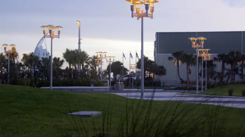 Taking care: Port Canaveral installed custom-made Luminis LED units to protect sea turtles