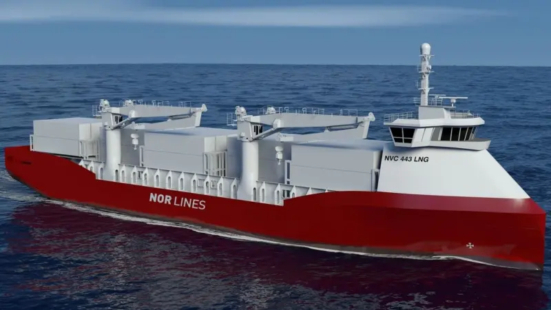 One project will be carried by Nor Lines, which aims to develop a short-sea container ship that is powered by a plug-in hybrid LNG/battery propulsion system