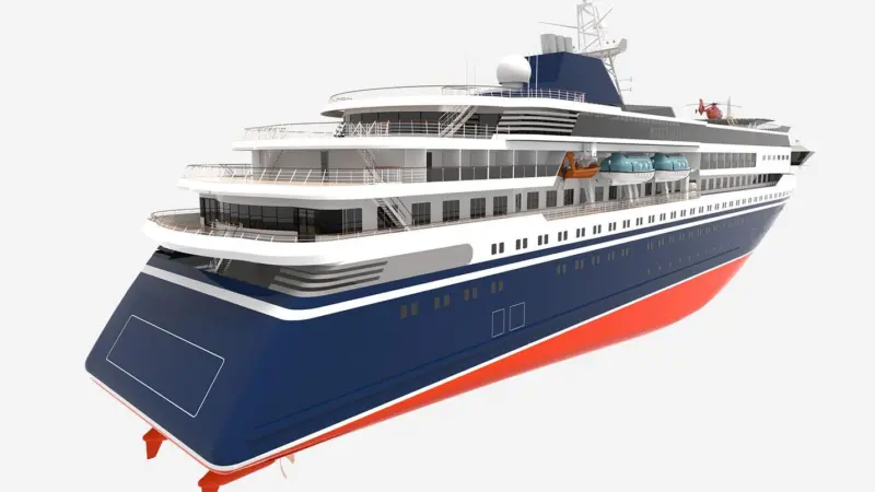 Diesel-electric and battery propulsion combine with advanced waste heat recovery and green hotel systems in Knud E Hansen's latest design