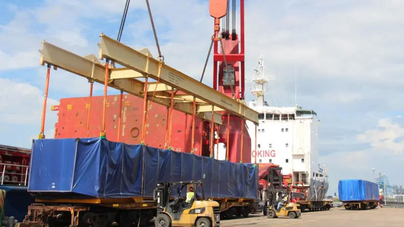 Blade runner: Beaumont is a major hub for the import and export of wind energy equipment