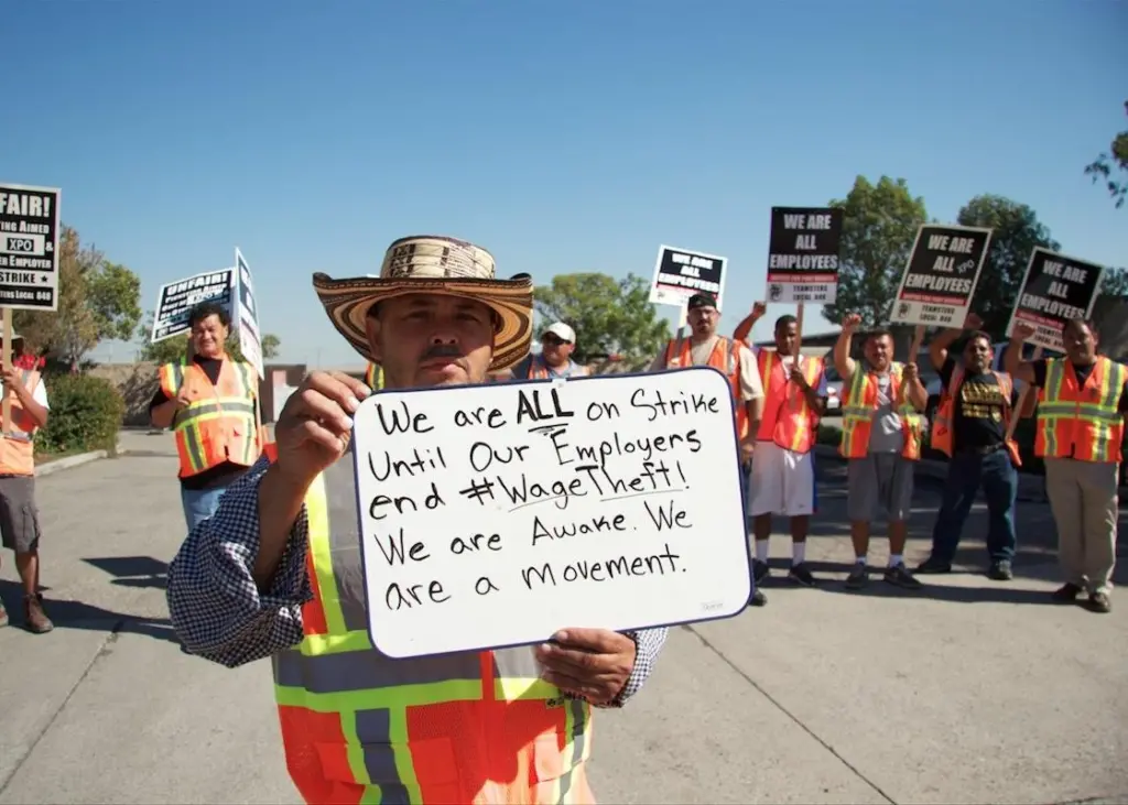 Truck drivers at the Port of Long Beach and the Port of Los Angeles have gone on strike Photo: Teamsters Union