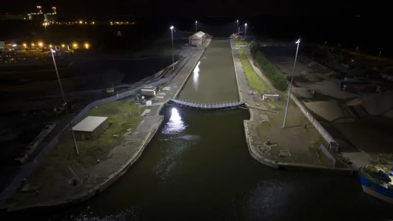Newport Docks in South Wales is benefitting from around 81% in energy savings