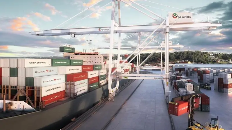 An artist's impression of the DP World Burnie international container port Photo: DP World Australia