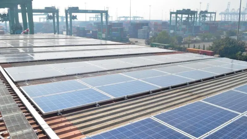 Roof-top solar panels aim to generate electrical power of up to 361,000kWh at Mumbai’s business terminal