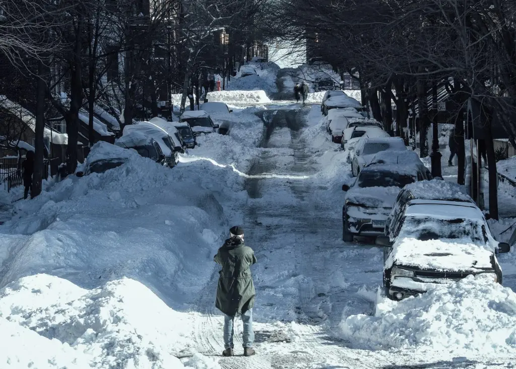 Whiteout: New York's snow storms challenged port operations. Credit: Malinda Rathnayake