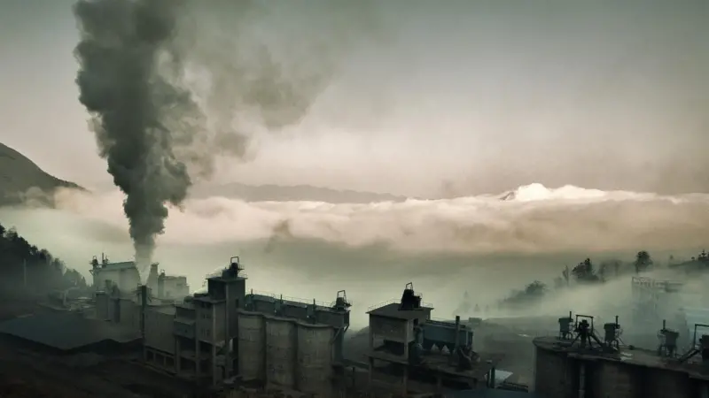 Up in smoke: China's factory output is depressingly low. Credit: Jonathan Kos-Read