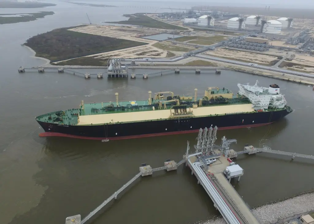 The LNG is loading on the Asia Vision which is chartered by Cheniere