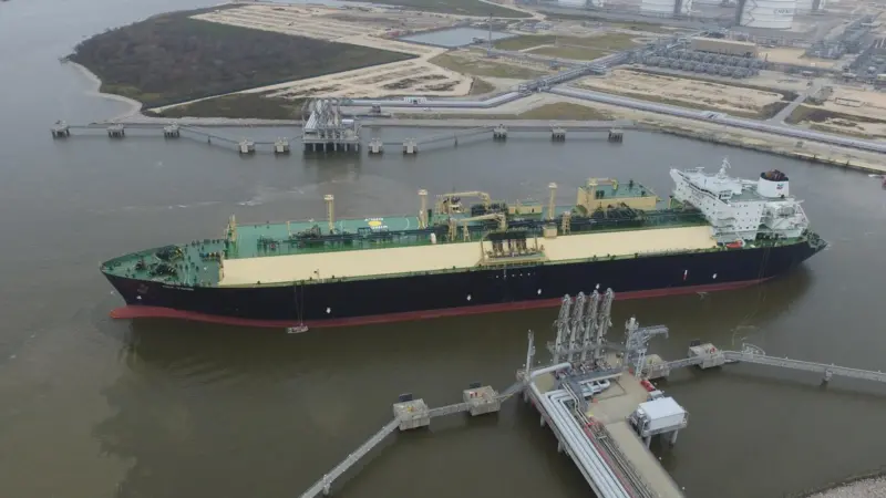 The LNG is loading on the Asia Vision which is chartered by Cheniere