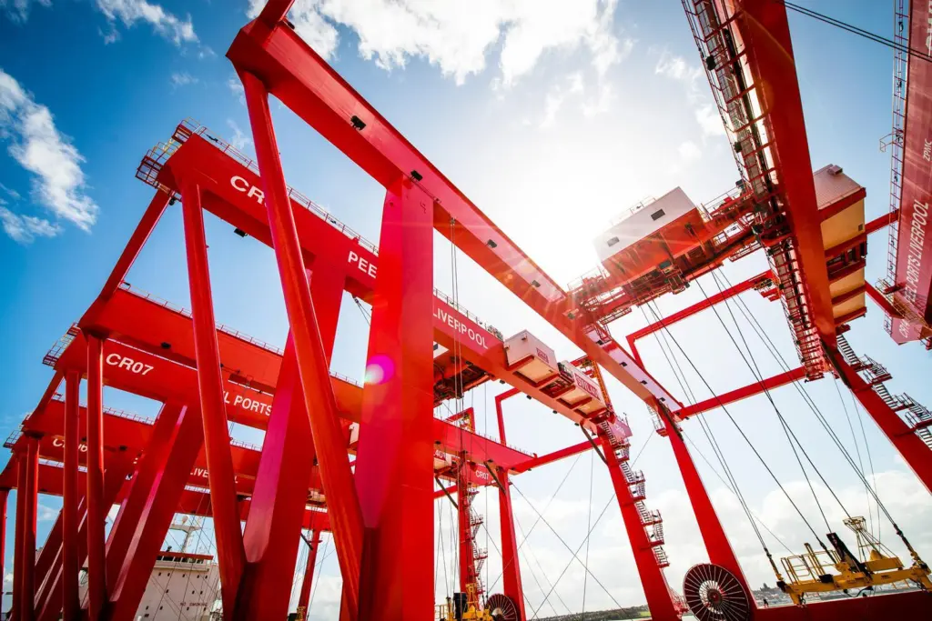 Coming up: the opening of Liverpool2, with its cantilevered RMGs, is on track for this year. Credit: Peel Ports