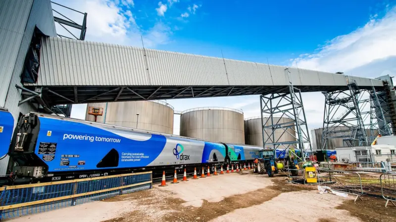 Drax trains at Liverpool biomass terminal