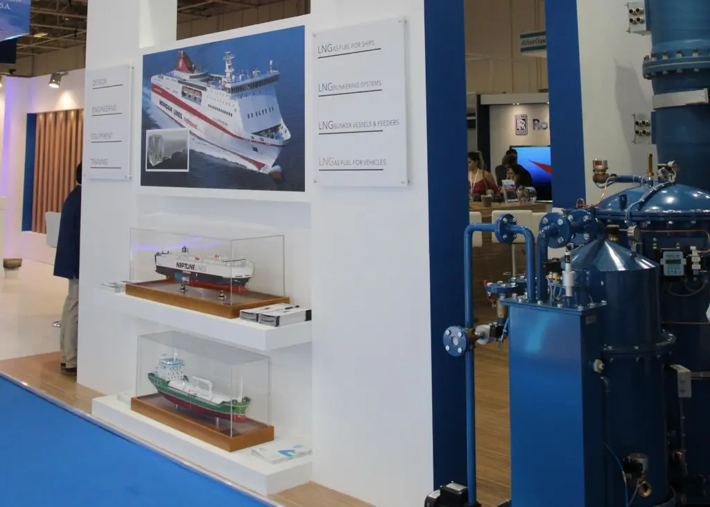 The 'Amaltheia' bunker feed vessel was unveiled at Posidonia
