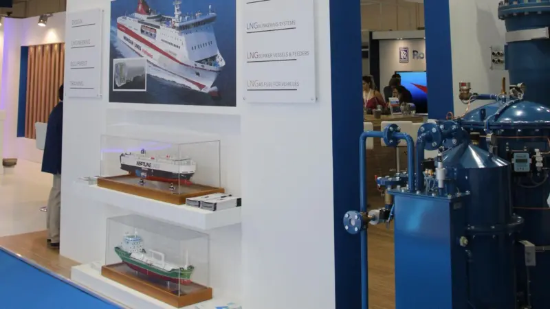 The 'Amaltheia' bunker feed vessel was unveiled at Posidonia