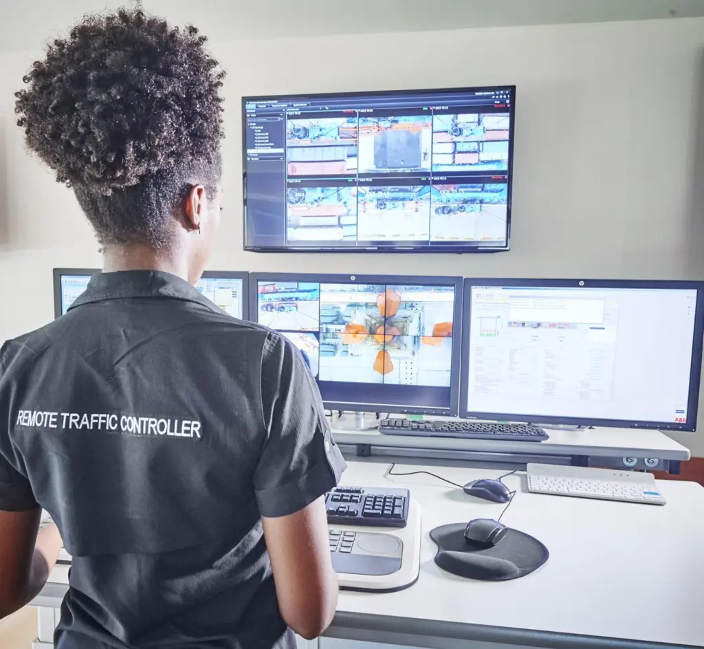 Home from home: remote operators at Manzanillo International Terminal can enjoy the comforts of an office environment. Credit: ABB