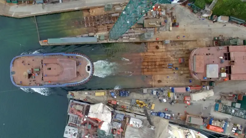 This is apparently only the second ever tug to be built in Europe which runs on LNG