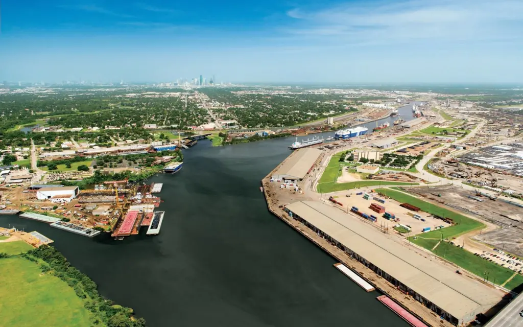 Houston is considered an inland port despite the fact that it is also a water port. Credit: Port of Houston Authority