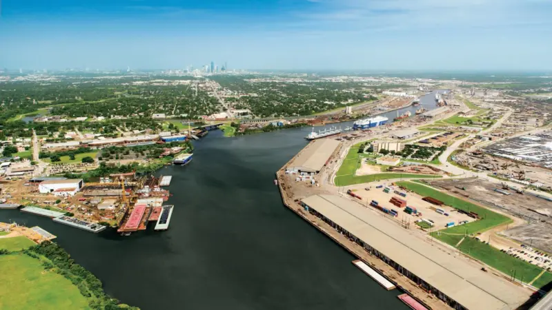 Houston is considered an inland port despite the fact that it is also a water port. Credit: Port of Houston Authority