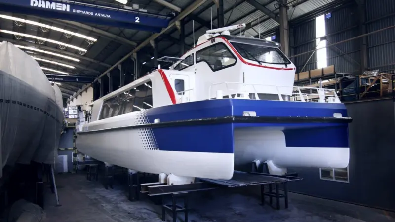 This Water Bus is the first vessel for public transportation produced at Damen Shipyards Antalya