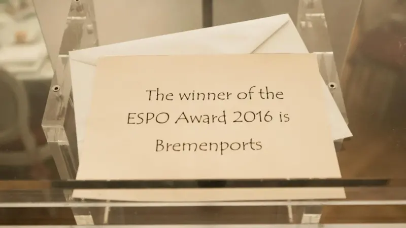 Bremenports was awarded the ESPO Award 2016 at a ceremony in Brussels