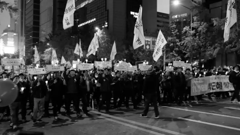 Protests: South Korea is not as predictable as it used to be. Credit: Afnos