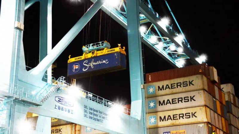 Changing hands: T-Mining plans to tackle box transfers with blockchain. Credit: Jaxport